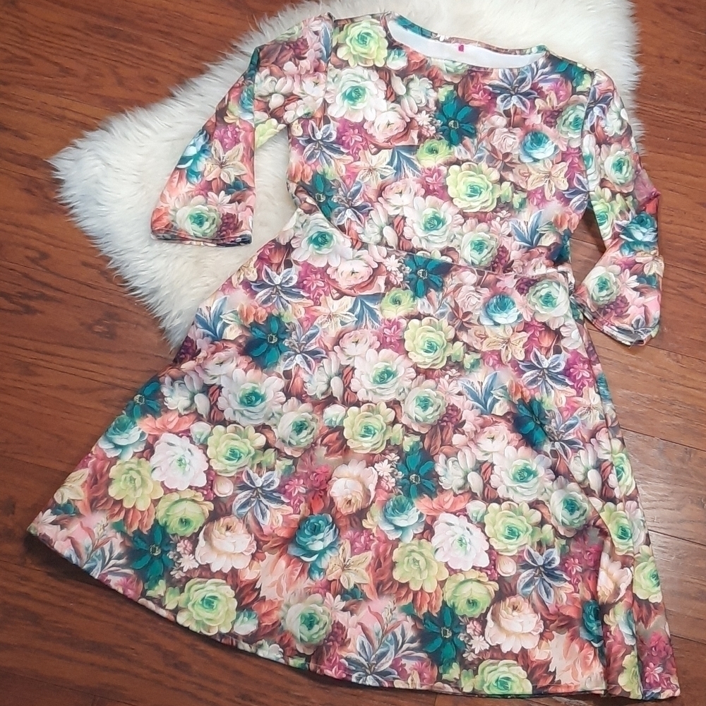 Plus size Succulent A line Fitted Dress - Picture 1 of 5